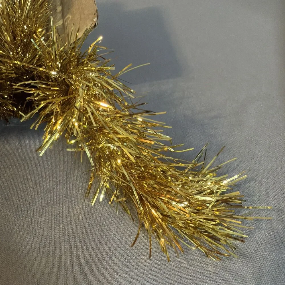 Gold Tinsel Strand Rope Garland Thick 1